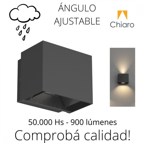 Spot aplique cubo led ángulo regulable 10w IP65 NEGRO