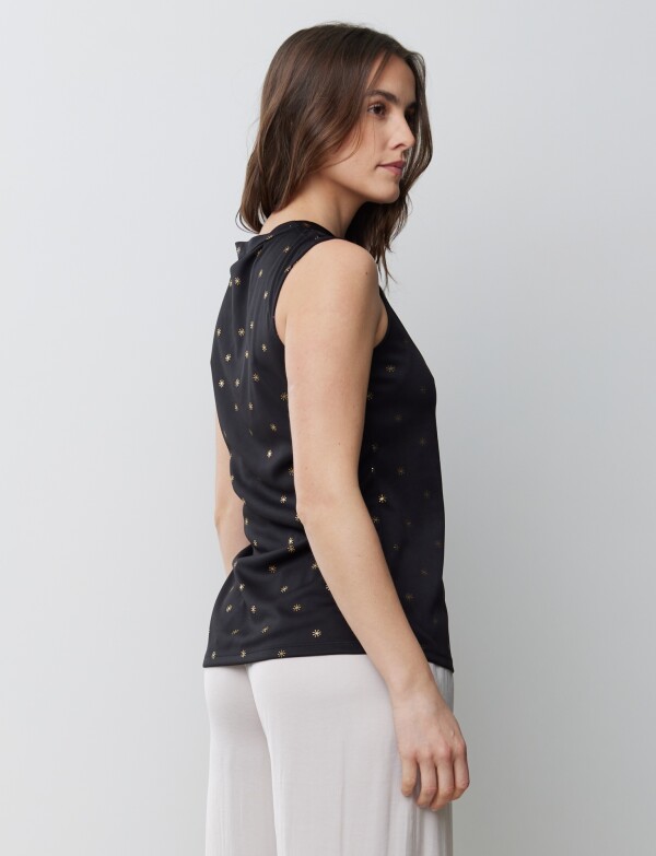 Musculosa Shine NEGRO/DORADO