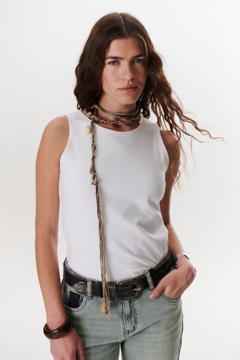 COLGANTE TRENZA BEIGE