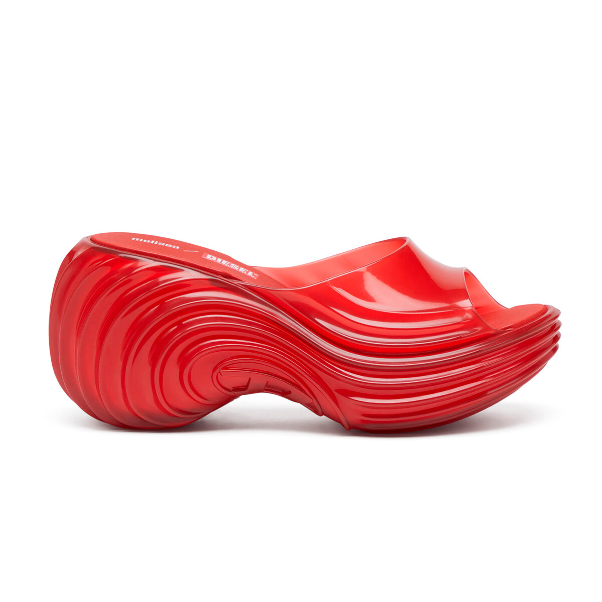 Sandalias Melissa de Dama - PLATFORM + DIESEL - 36152BP736 - ROJO TRANSPARENTE 