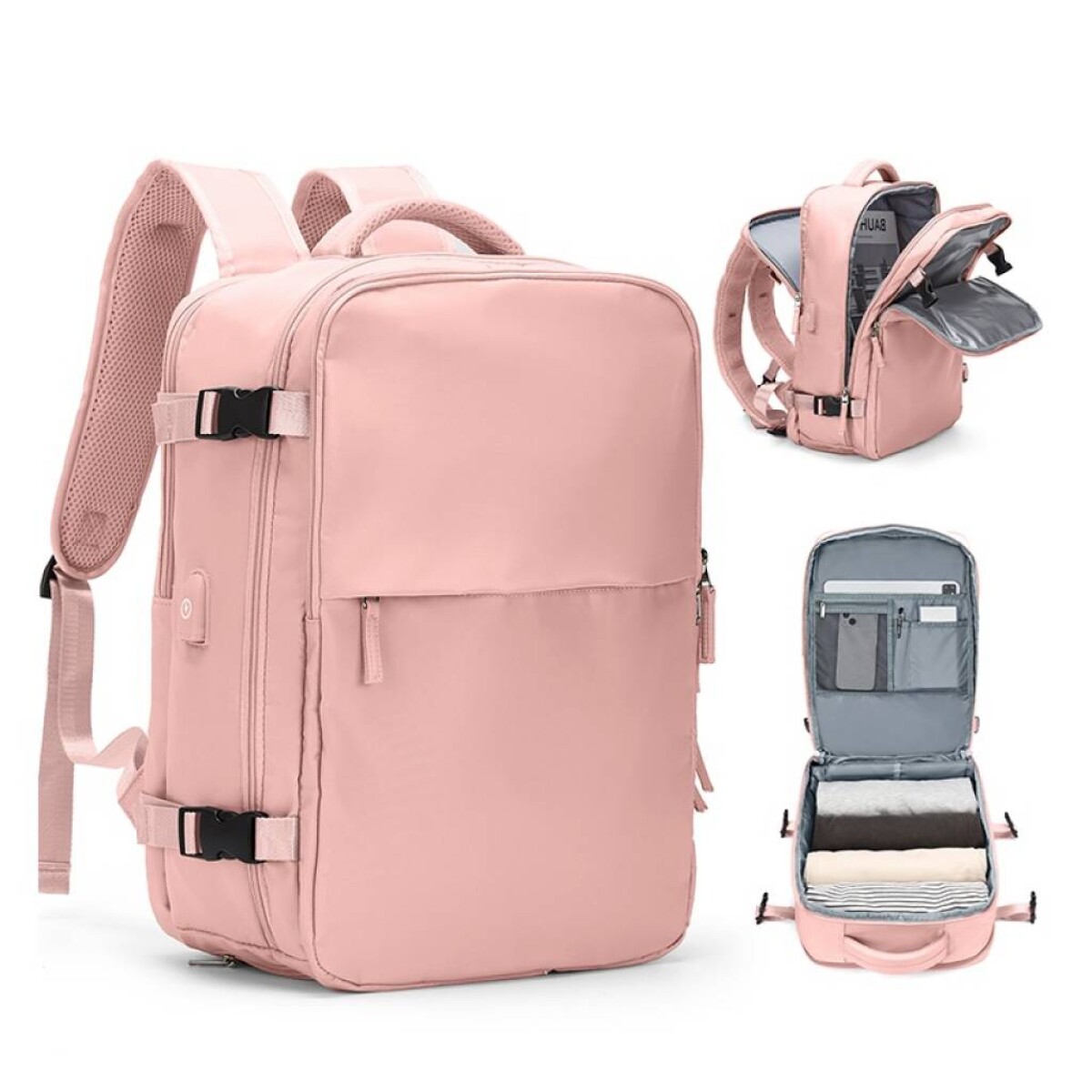 Mochila de viaje para carry on - rosa 