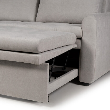 Sofá Cama Saara - Tela Microfibra TC1009 (Plata)