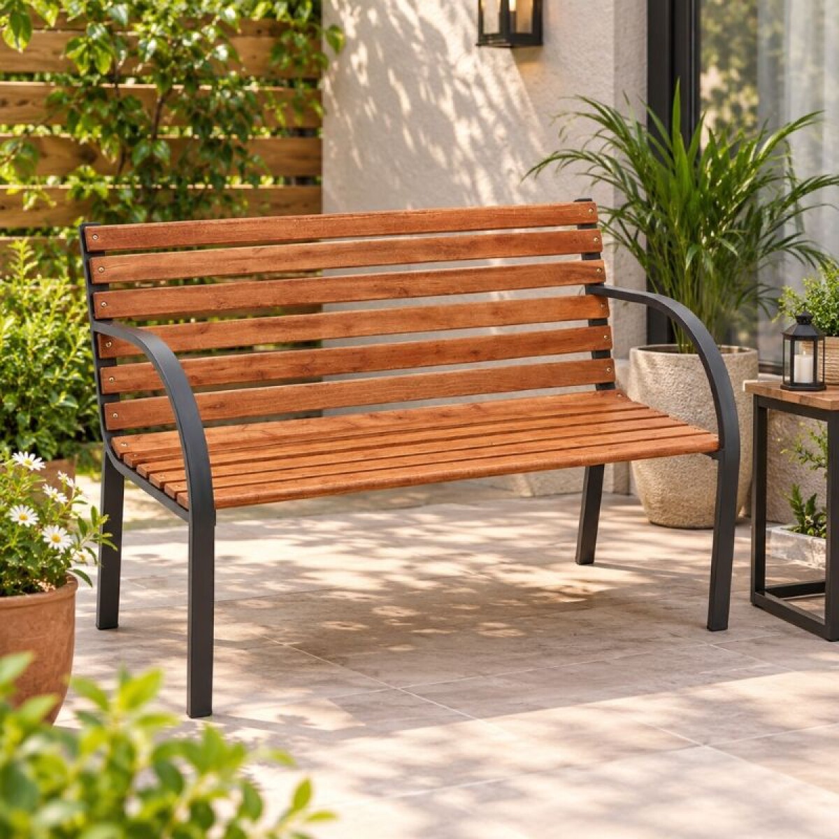 BANCO DE JARDIN - MADERA/HIERRO 