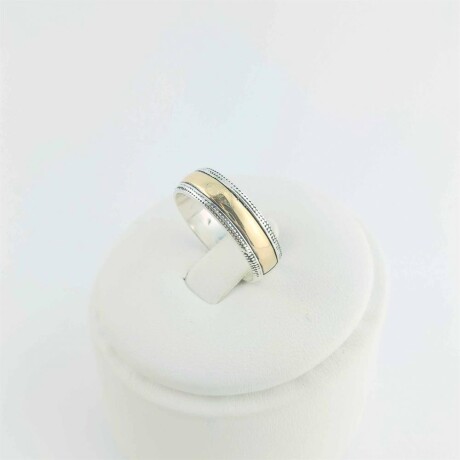 Anillo de plata 925 y double en oro 1 ktes. IDEAL PARA USAR COMO ALIANZA. Anillo de plata 925 y double en oro 1 ktes. IDEAL PARA USAR COMO ALIANZA.