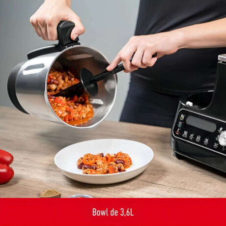 Robot De Cocina Moulinex Compacta 5 Programas 32 Funciones 3.6 Lts Negro