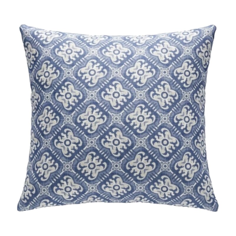 COJIN CUAD AZUL ESTAMP 45X45CM Unica