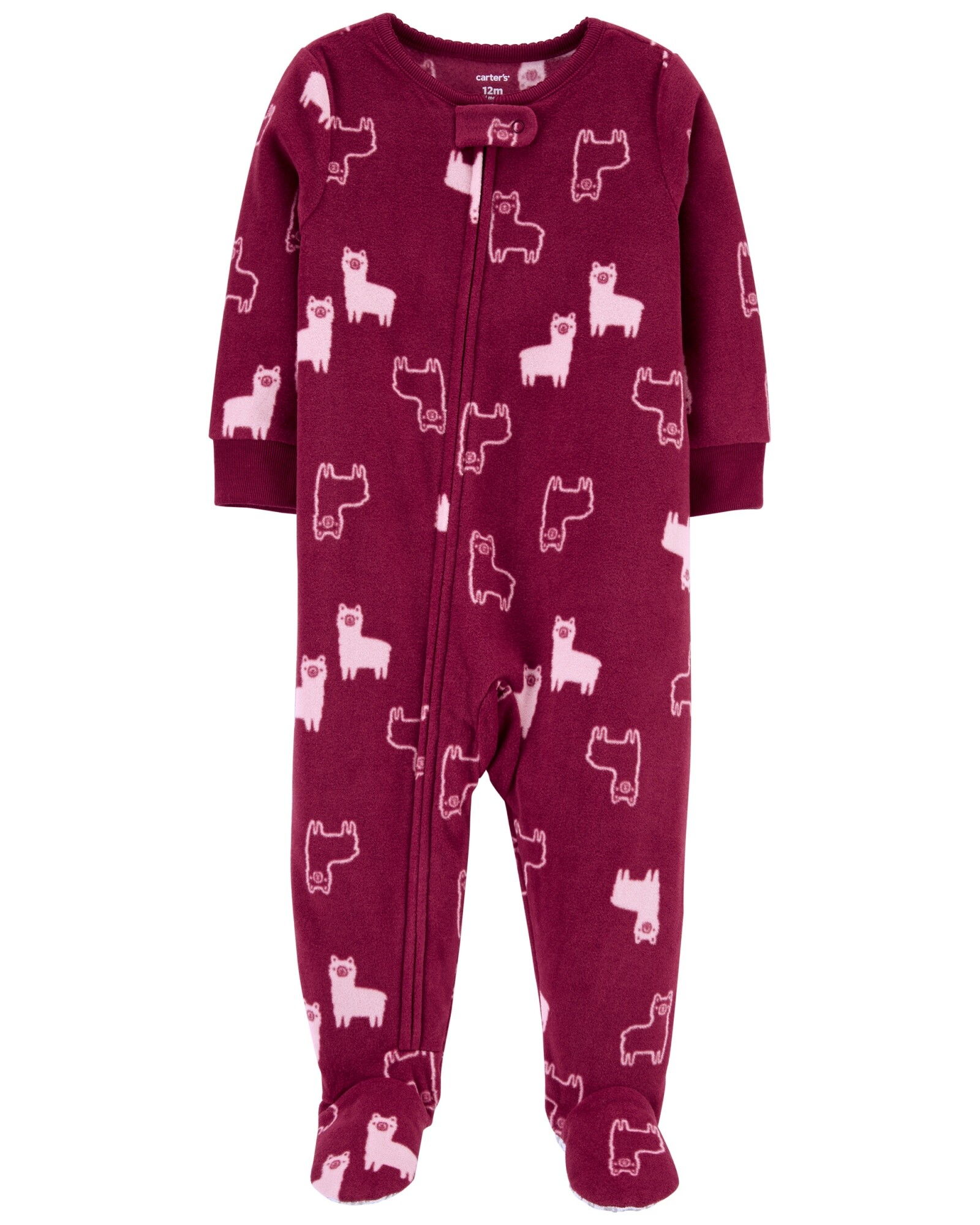 Pijama de 1 pieza de micropolar con pie llamas 0