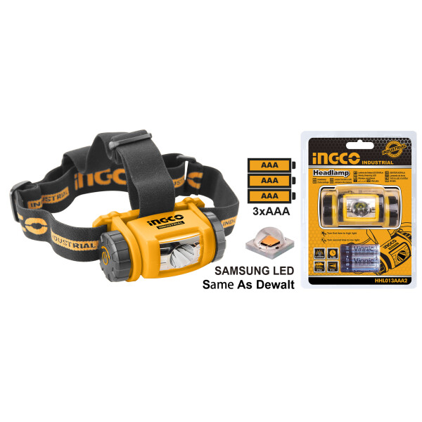 LINTERNA VINCHA CABEZA MINERO CREE LED 5W INGCO LINTERNA VINCHA CABEZA MINERO CREE LED 5W INGCO