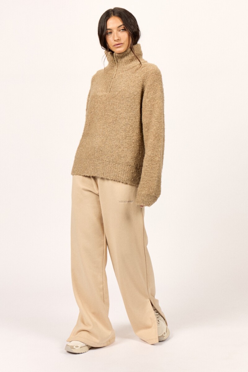 SWEATER SOL ZIPPY SWEATER 6-beige