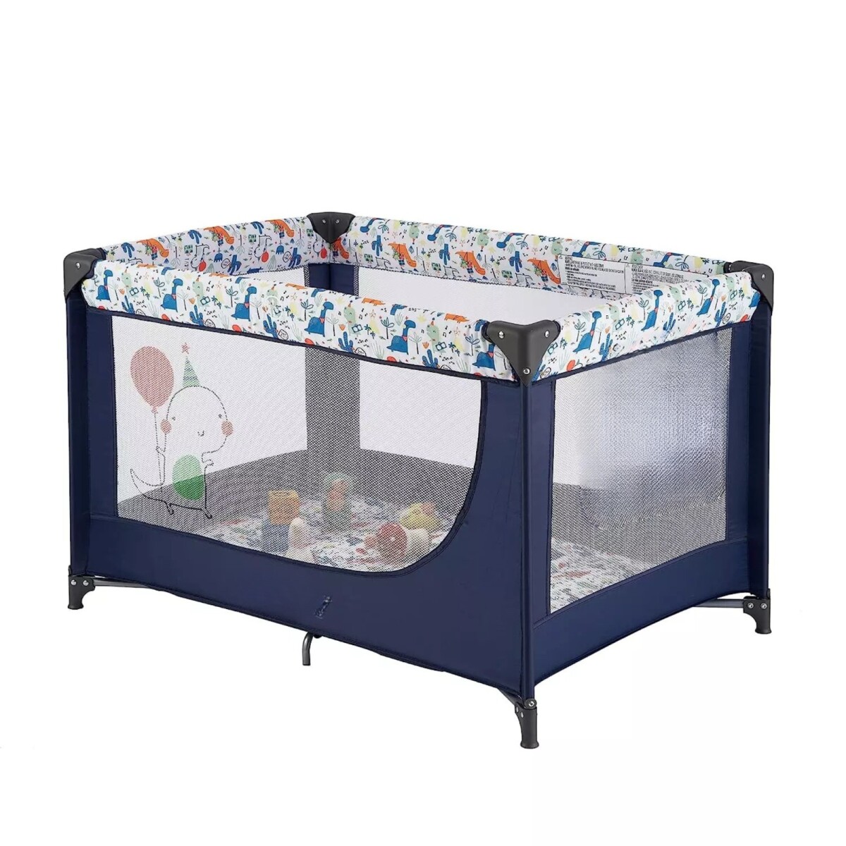 Corral Para Bebe Con Ruedas Desmontable Azul - Celeste 