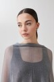 Capa con lurex gris