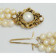 Collar tres hilos, perlas de cultivo 7.50 A 8 Mm, con broche de oro rosado 14K, 48 Cm Collar tres hilos, perlas de cultivo 7.50 A 8 Mm, con broche de oro rosado 14K, 48 Cm