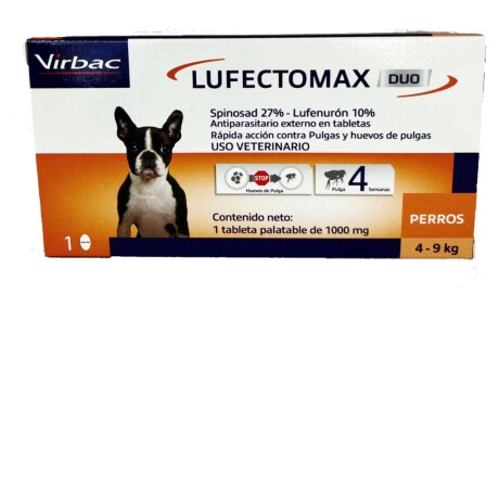 LUFECTOMAX DUO 4 A 9 KG ( 1 COMP 1000 MG) Lufectomax Duo 4 A 9 Kg ( 1 Comp 1000 Mg)