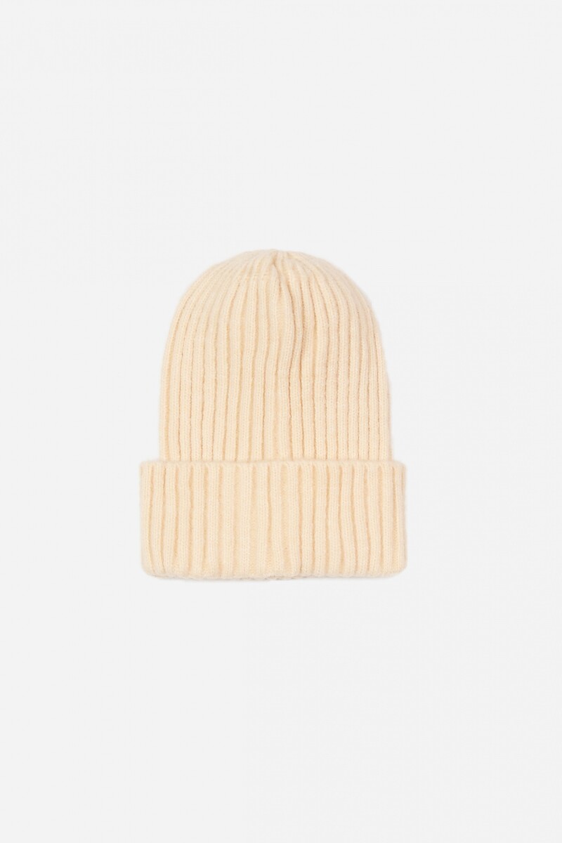 Gorro chunky beige