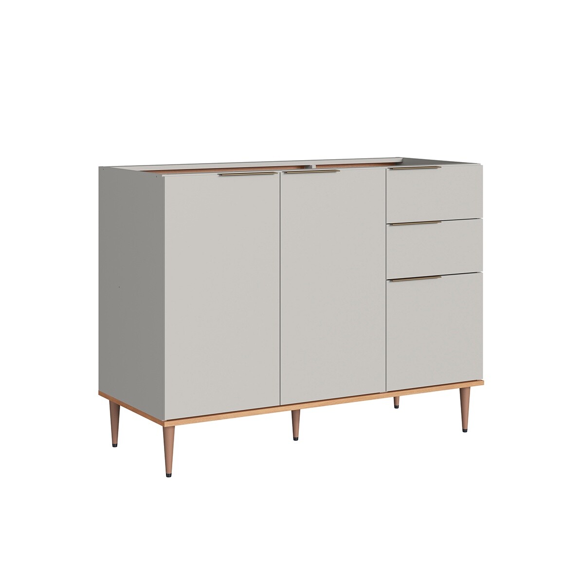 Módulo Bajo Alice 1,20 M 2 Puertas / 2 Cajones, Color Arenas 