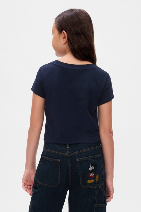 Remera Crop Minnie Niña Navy Uniform