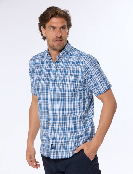 CAMISA SPORT A CUADROS Azul