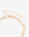 Collares Cortos Metal Collar Corto De Cadena Eslabones - Dorado