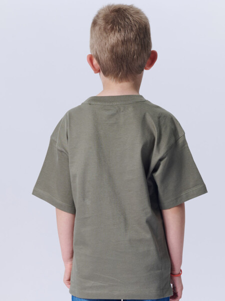 Remera Oversize Bolsillo Verde