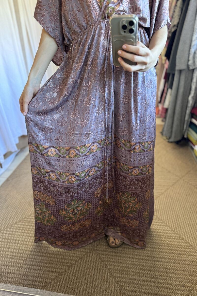 Vestido Manu de seda Tonos lilas