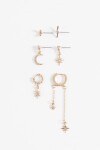 Set de caravanas mystic strass dorado
