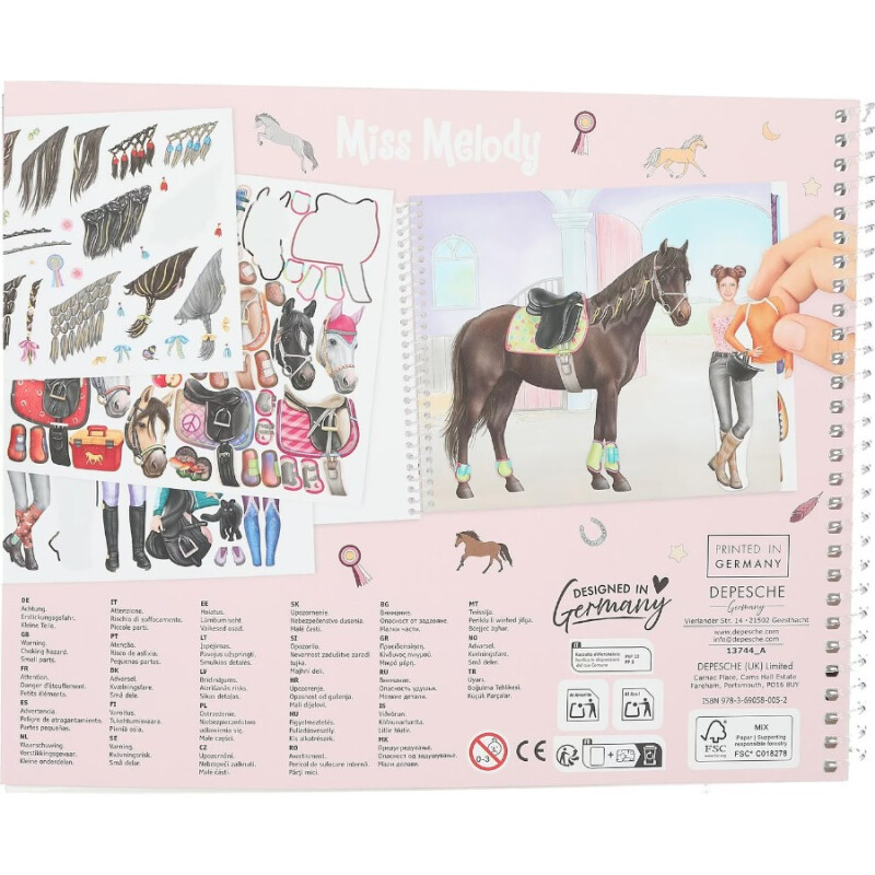 Libro de Stickers Miss Melody Big Top Model Libro de Stickers Miss Melody Big Top Model