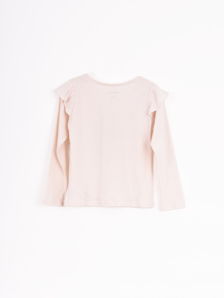 REMERA FLEURS BEIGE CLARO