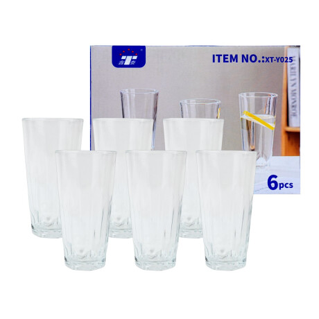 Set de 6 vasos de vidrio 325ml Set de 6 vasos de vidrio 325ml