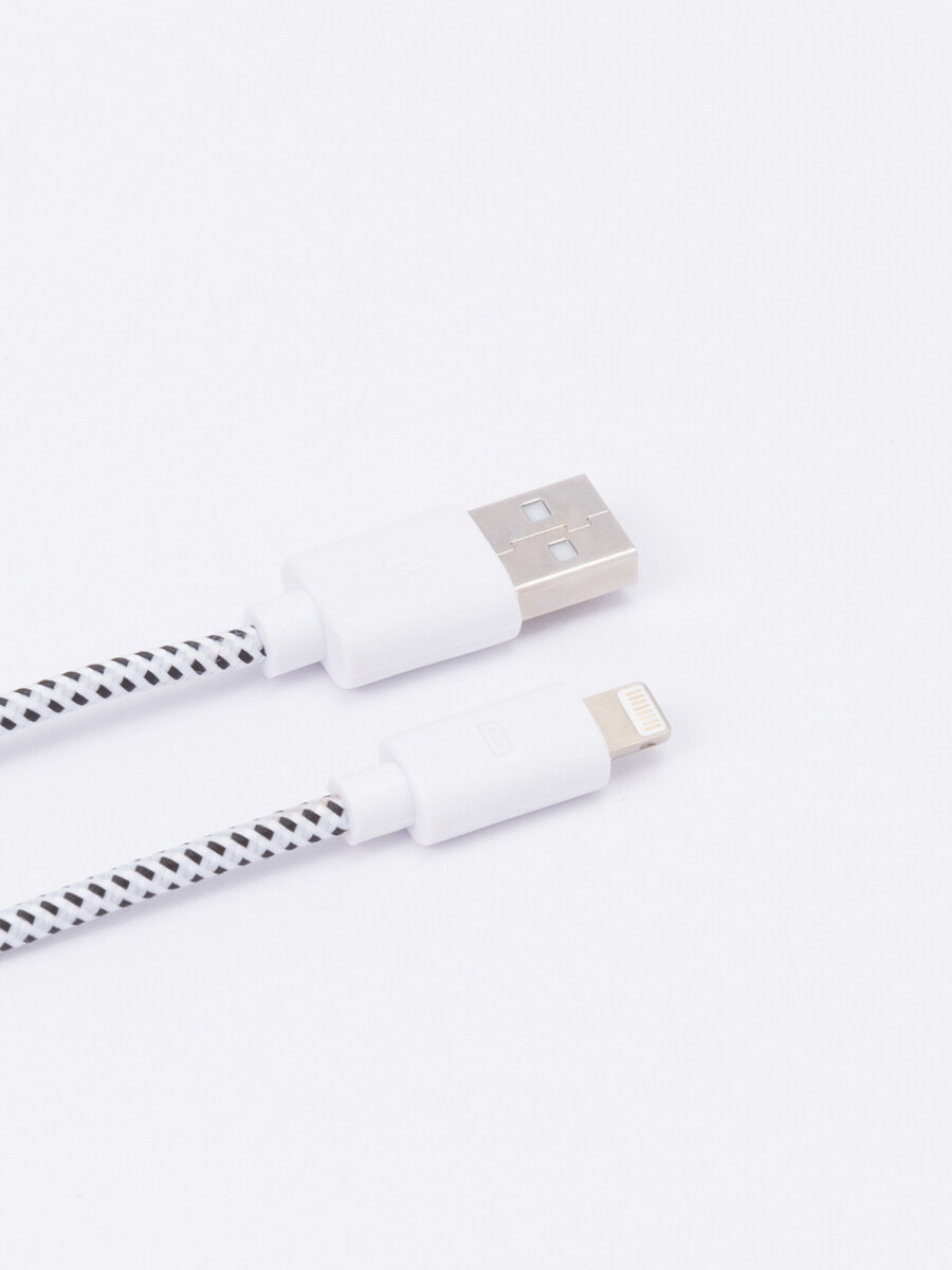 Cable tipo cordón para iphone - Blanco 