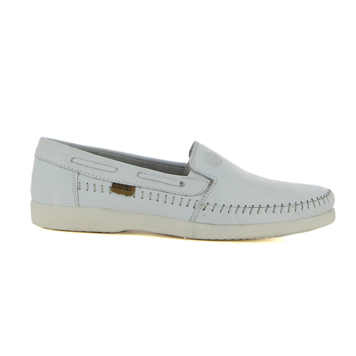 Calzado Country de Hombre Rutero Elastico Vaq. Semi - Blanco 