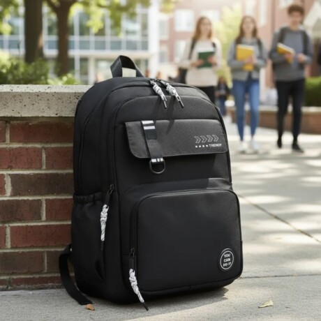 Mochila Trendy Urbana Juvenil Liviana Negro