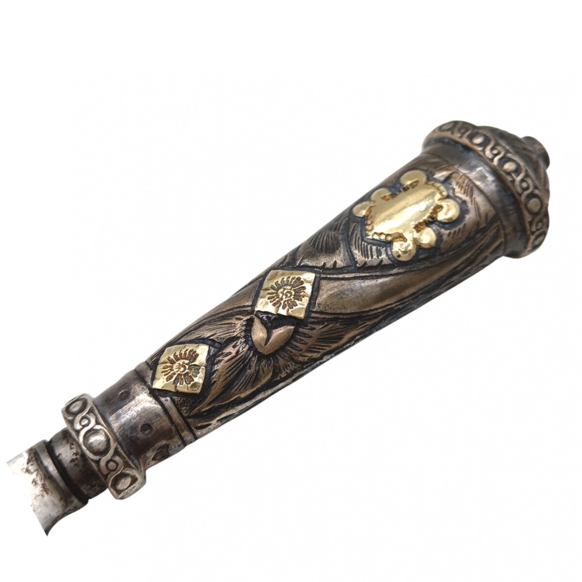 CUCHILLO CRIOLLO PLATA Y ORO 03 - cccrpo03 
