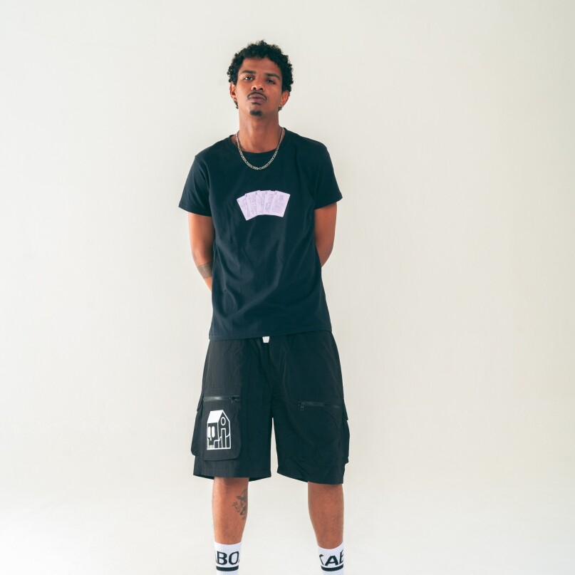 BERMUDA NYLON logo negro