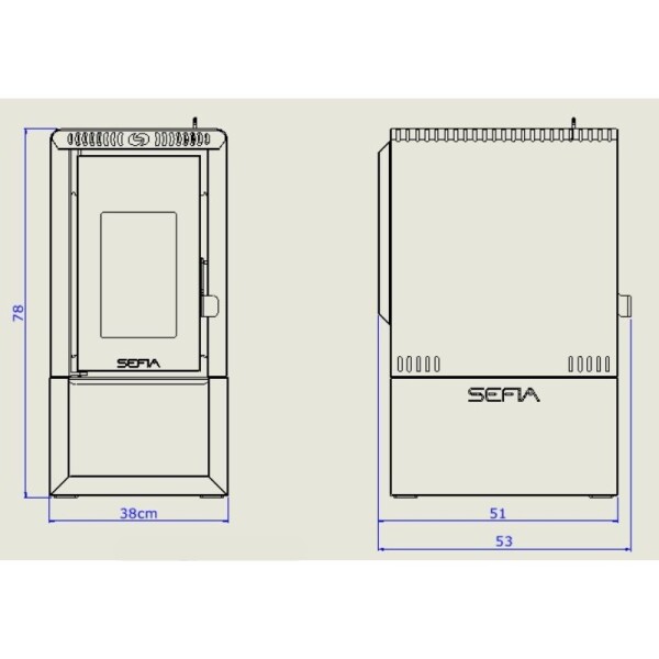 CALEFACTOR BARCELONA SEFIA + KIT DE CAÑOS (NEGROS) TECHO 1 PLANTA CALEFACTOR BARCELONA SEFIA + KIT DE CAÑOS (NEGROS) TECHO 1 PLANTA