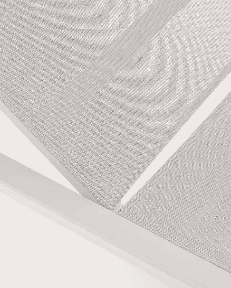 Tumbona Canutells de aluminio con acabado gris oscuro gris claro