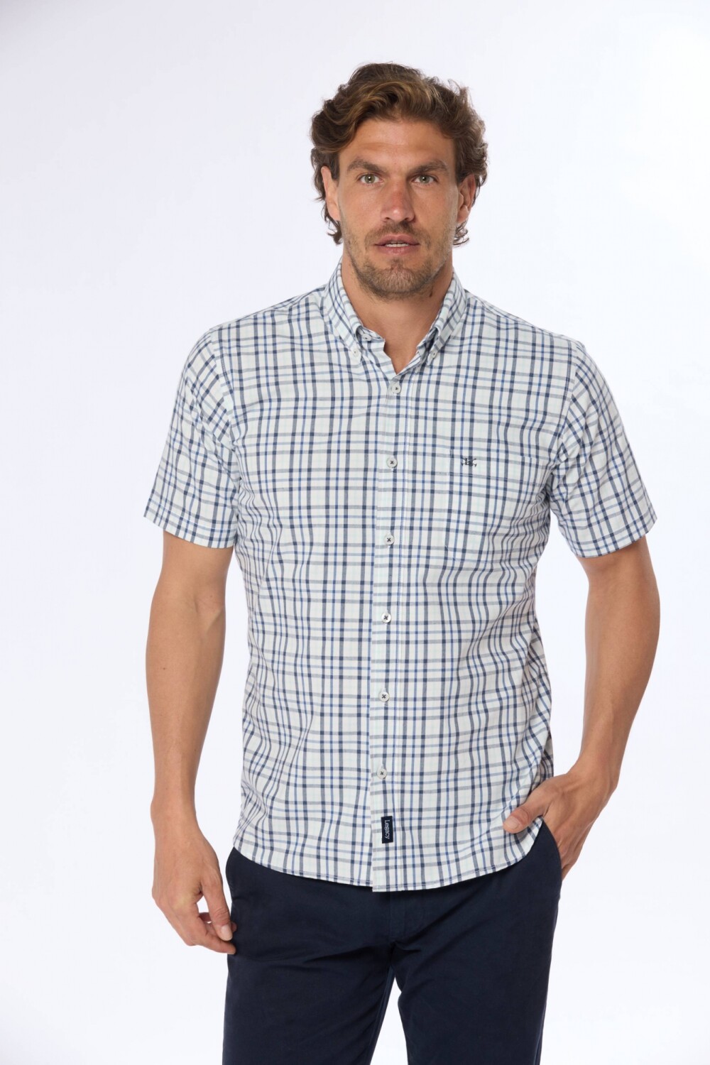 CAMISA SPORT A CUADROS Azul