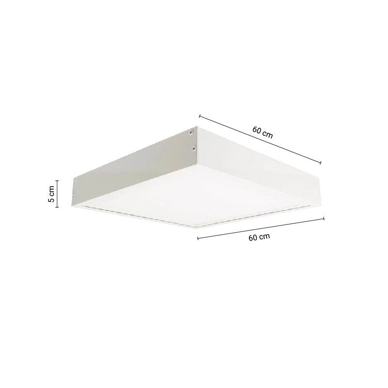 Marco aluminio Panel LED 60x60 - Blanco Kit Marco para Panel LED 60 x 60 cm