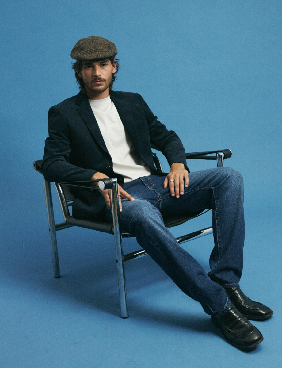 110470 SACO HARRINGTON LABEL Azul Oscuro