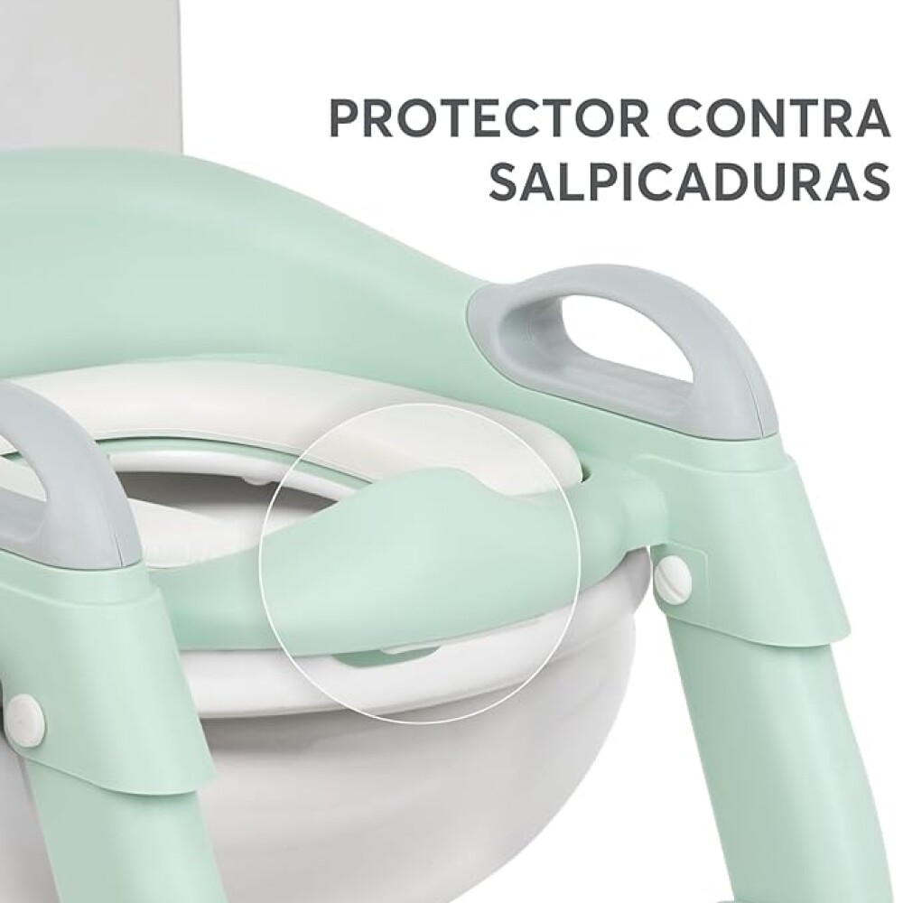 Reductor de inodoro con escalera set entrenamiento Kikkaboo gris Reductor de inodoro con escalera set entrenamiento Kikkaboo gris