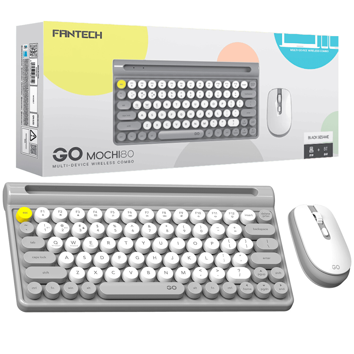 Teclado inalambrico gris discount