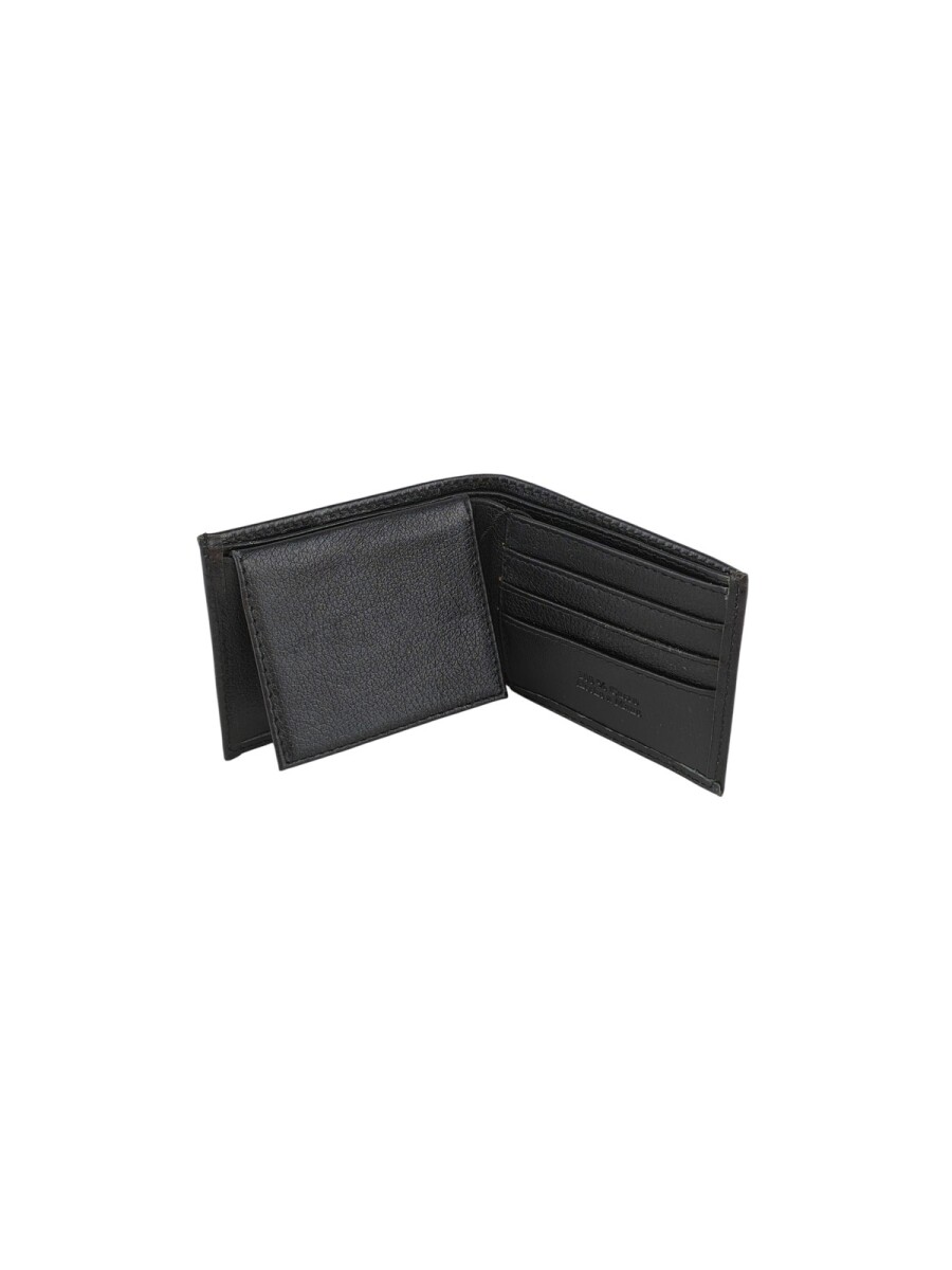 Billetera con visor y cierre - Negro 