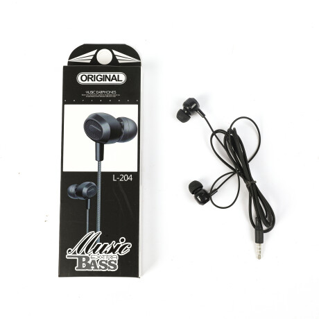 AURICULARES CON CABLE IN EAR L-204 EXTRA BASS NEGRO AURICULARES CON CABLE IN EAR L-204 EXTRA BASS NEGRO