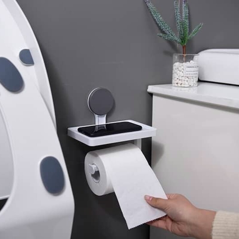 Porta Rollo Papel Higiénico Autoadhesivo plástico Porta Rollo Papel Higiénico Autoadhesivo plástico