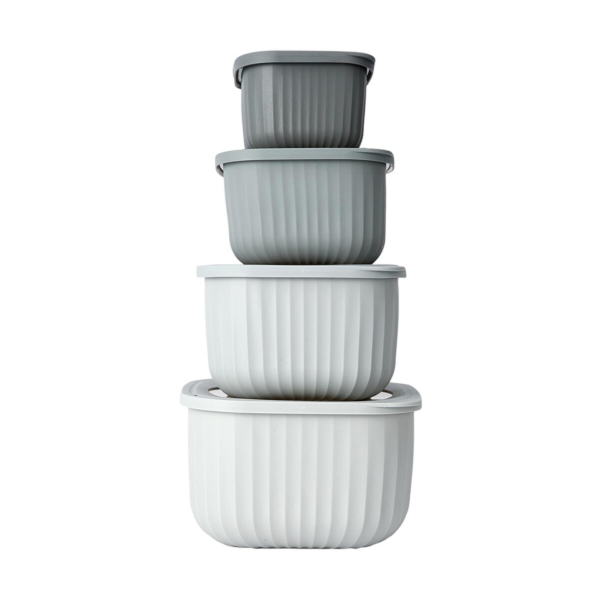 SET - 4 TUPPERS 43268993 GRIS POLIPROPILENO 43268993 