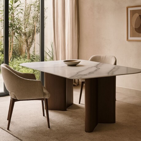 Mesa de comedor GINEBRA BLANCO - RECTANGULAR