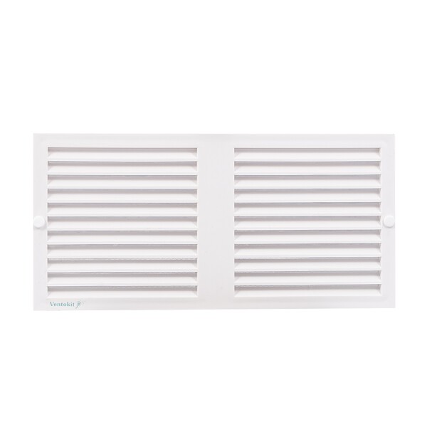 Rejilla de Ventilación PVC 12x24cm con mosquitero Ventokit Rejilla de Ventilación PVC 12x24cm con mosquitero Ventokit