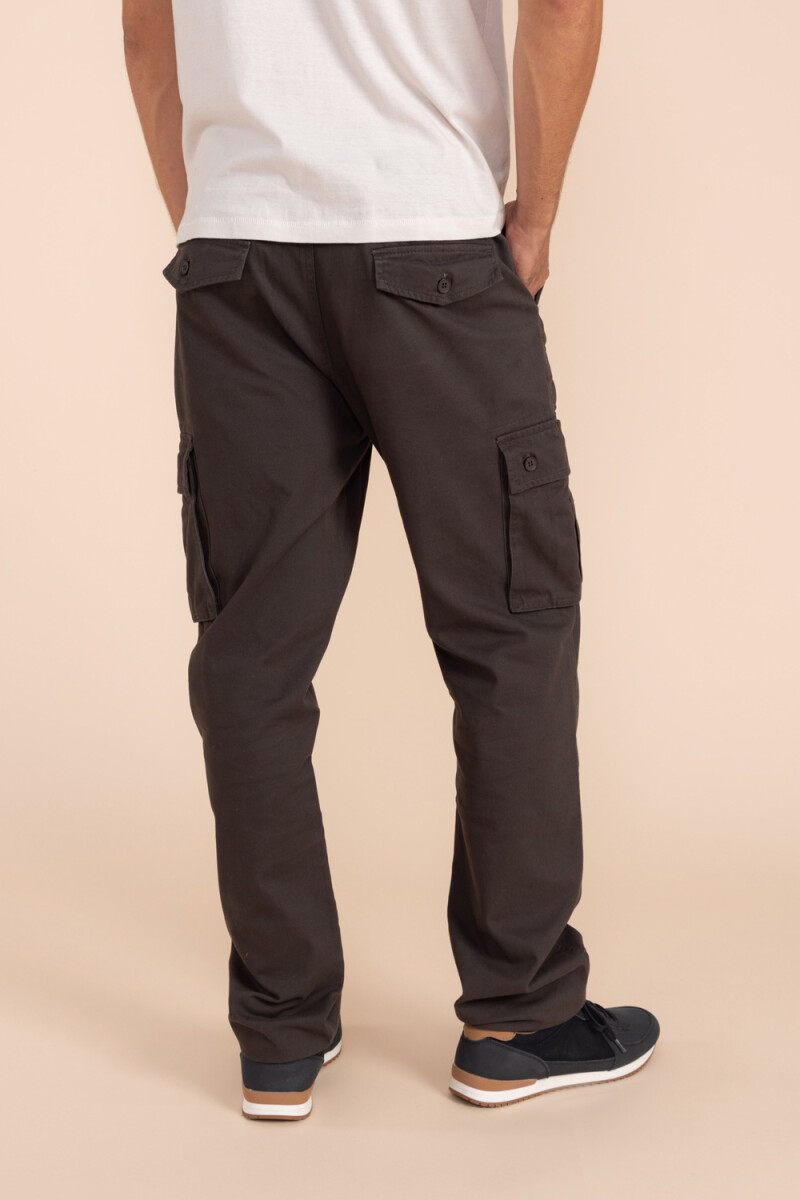 Pantalón Cargo Gris Oscuro