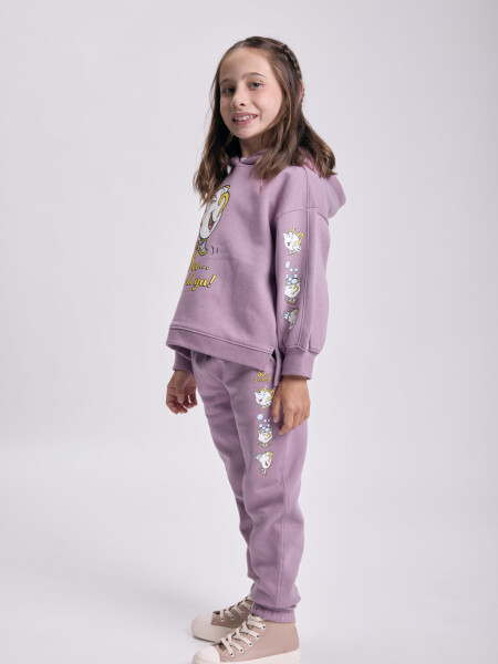 Canguro deportivo estampado Violeta