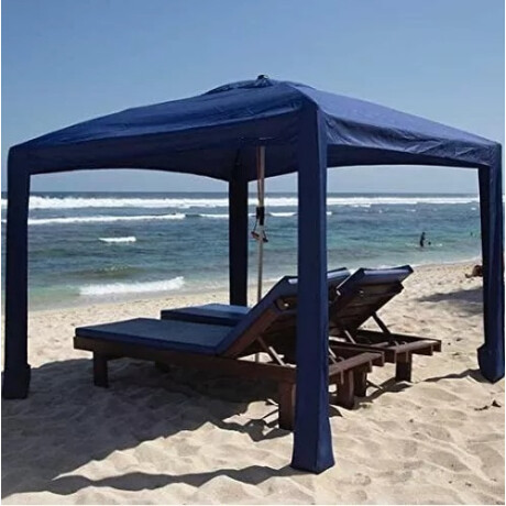 Sombrilla Gazebo Grande Playa-Jardín | Filtro UV+Cortaviento Azul