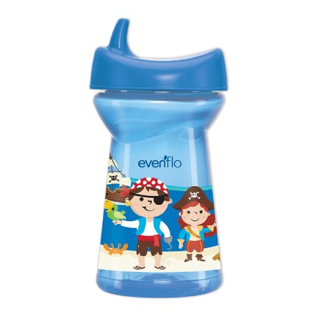 Vaso Entrenador Fantasía Evenflo Boquilla Dura 300ml p/Bebé Azul